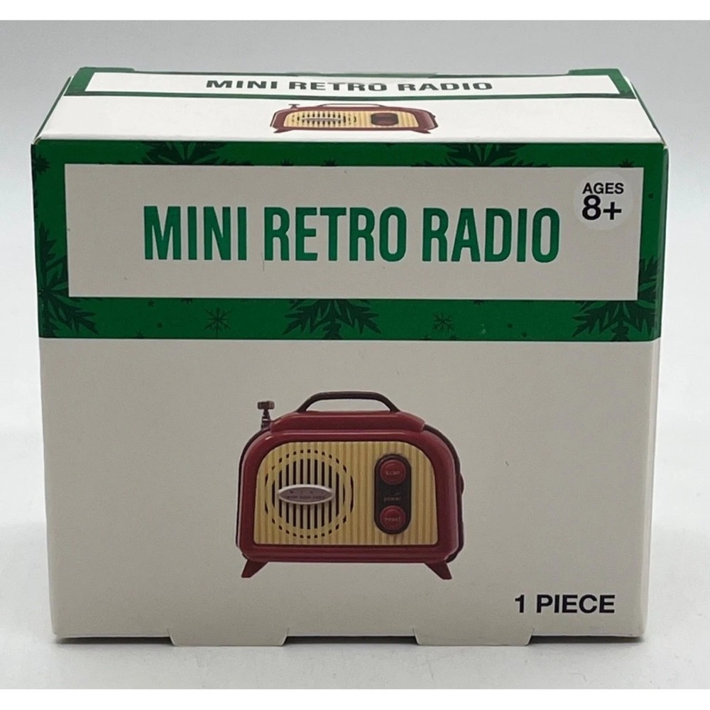 Mini Collectible Retro Radio With Festive Design For Ages 8+ Office Decor